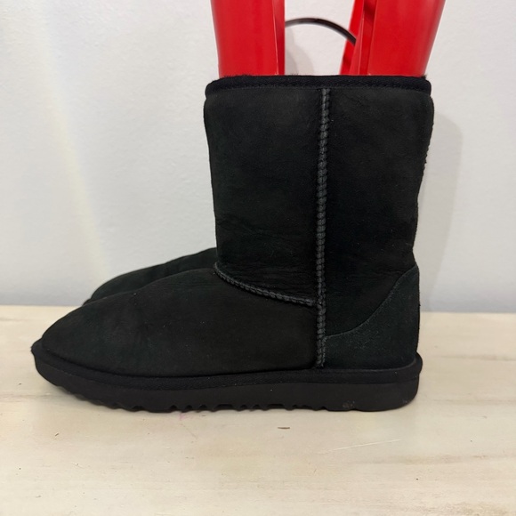 UGG Shoes - Ugg Black Suede Classic Short Boots